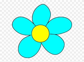 Rose Clipart Light Blue - Light Blue Cartoon Flowers