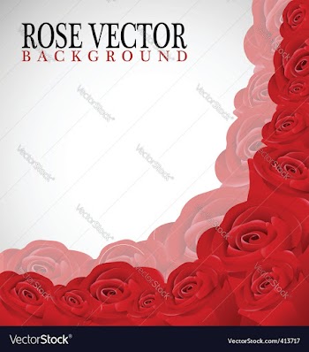  					Rose corner background vector image														