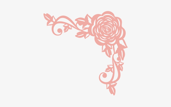 Rose Corner Flourish Svg Scrapbook Cut File Cute Clipart - Corner ...
