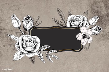 Rose decorated badge | Free stock vector - 680195