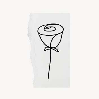 Rose doodle clipart, ripped paper | Free PSD - rawpixel