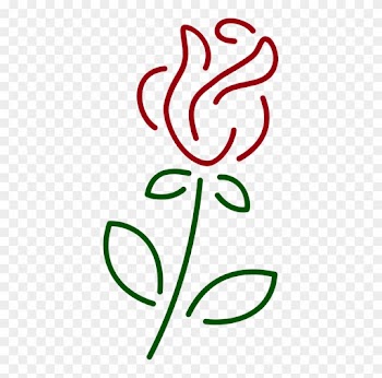 Rose Drawing Line Art Silhouette - Rose Line Png