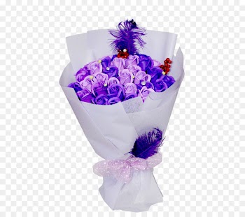 Rose Floral design Flower bouquet Cut flowers Vase - Purple flower soap 