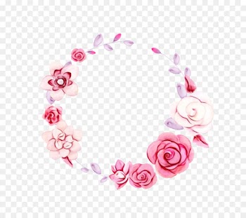 Rose, Floral Design, Wreath, Pink PNG
