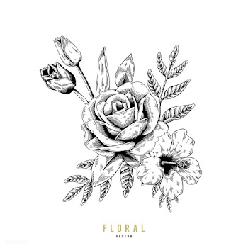 Rose floral flower | Free stock vector - 2106