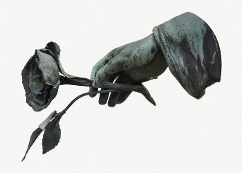 Rose flower, cemetery sculpture collage | Free PSD - rawpixel