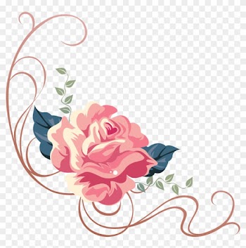 Rose Flower Clip Art - Rose Lace Personalized Invitation