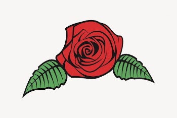 Rose flower clipart, Valentine's illustration | Free Vector - rawpixel