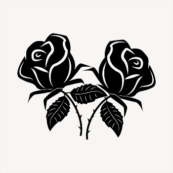 Rose flower  clipart, vintage | Free Vector - rawpixel