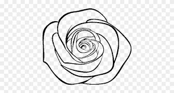 Rose Flower Coloring Page - Drawing Of Rose Png