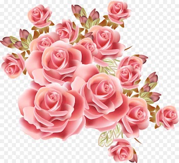 Rose Flower Drawing Stock photography - Dream pink rose pattern 