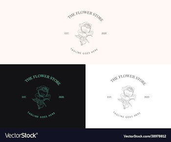 rose flower ecommerce store botanical shop log