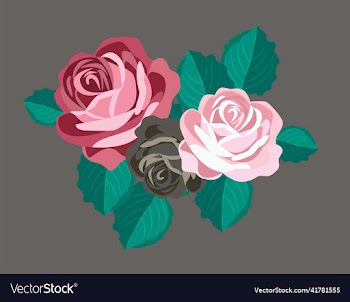 rose flower icon colored classical sketch