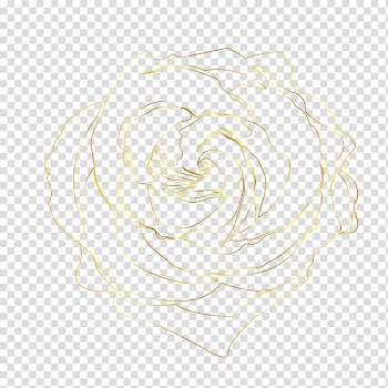 Rose flower illustration, Rose Gold Line transparent background PNG clipart