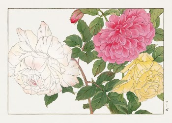 Rose flower, Japanese woodblock art | Free Photo Illustration - rawpixel