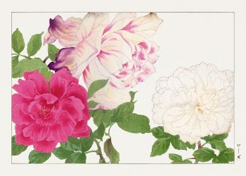 Rose flower, Japanese woodblock art | Free Photo Illustration - rawpixel