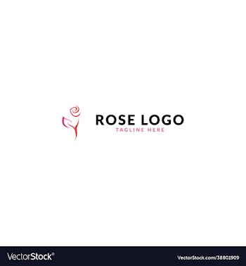 rose flower logo design
