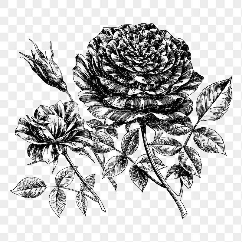 Rose flower png sticker illustration, | Free PNG - rawpixel