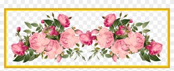 Rose Flower Rose Flower Design Border Png Shocking - Flower Vintage Border Png