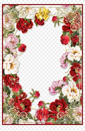Rose Flower Rose Flower Frames Design Png Incredible - Flowers Frame Borders Png