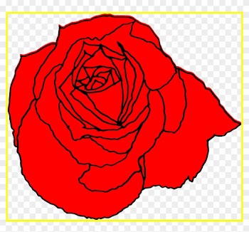 Rose Flower Rose Flower Outline Png Astonishing Rose - Red Roses Simple Drawing