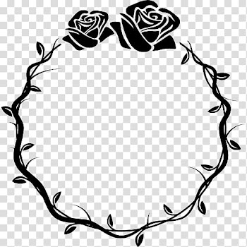 Rose Flower Thorns, spines, and prickles , circular transparent background PNG clipart