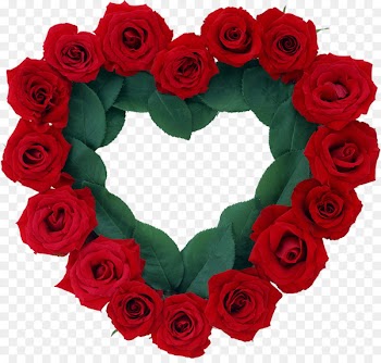 Rose Flower Wreath Desktop Wallpaper Valentine's Day - HEART FLOWER 