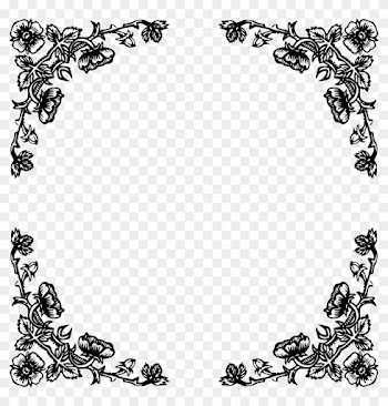 Rose Frame Beyond - Black Rose Frame Png