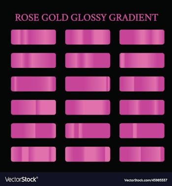rose gold glossy gradient set
