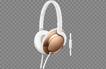 Rose Gold Headphone PNG High-Quality Image