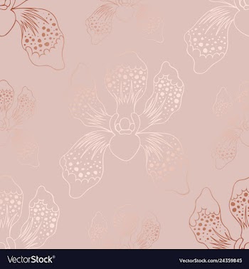  					Rose gold luxury texture with orchids and vector image														