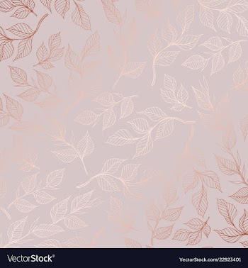  					Rose gold pattern with branches vector image														