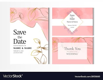 rose gold watercolor wedding invitation card