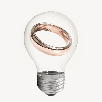 Rose gold wedding ring sticker, | Free PSD - rawpixel