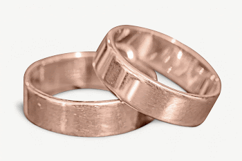 Rose gold wedding rings, isolated | Free PSD - rawpixel