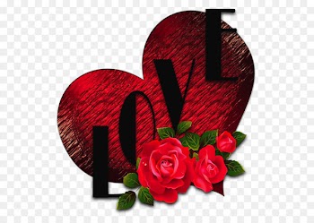 Rose Heart Clip art - Transparent Heart with Roses and Love PNG Picture 