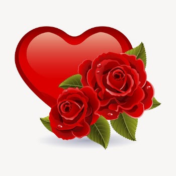 Rose heart sticker, Valentine's day | Free Vector - rawpixel