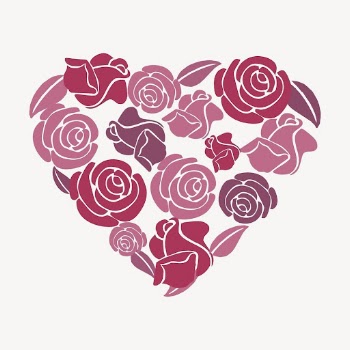 Rose heart sticker, valentine's day | Free Vector - rawpixel