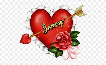 Rose Heart With Glitters