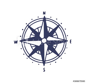 Rose of wind vector icon