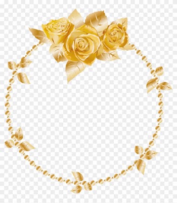 #rose #oses #wreath #gold #header #border #frame #decor - Gold Rose Border Frame