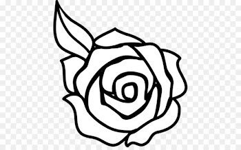Rose Outline Drawing Clip art - Black And White Rose Drawing 