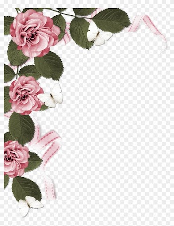 Rose Page Border - Dusty Pink Rose Png