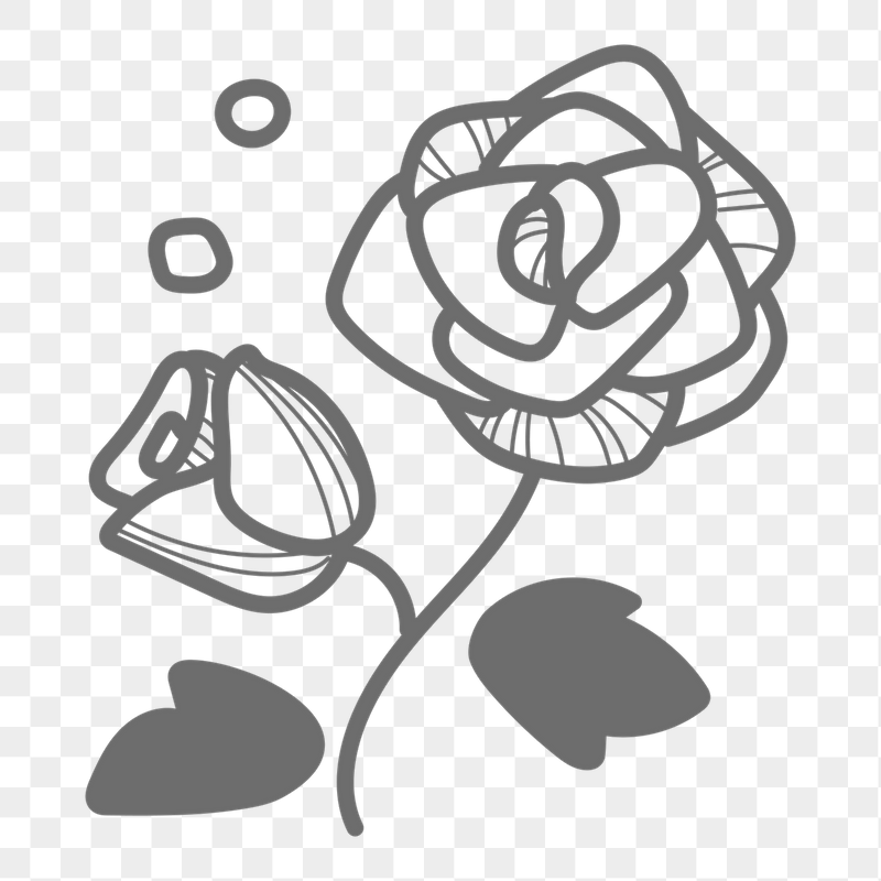 Rose png doodle sticker, transparent | Free PNG - rawpixel