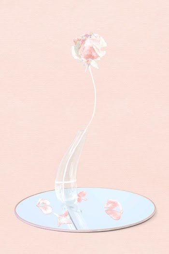 Rose PSD sticker, pastel pink rose in vase… | Free stock illustration | High Resolution graphic