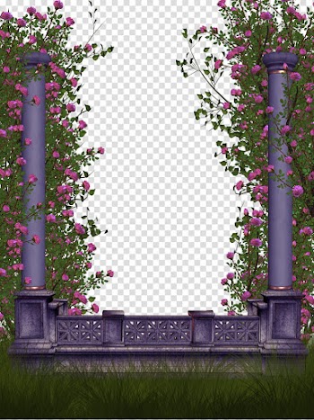 Rose, purple concrete arch transparent background PNG clipart