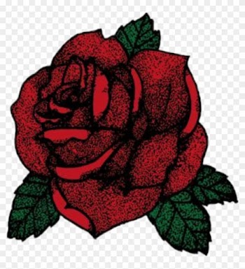 Rose Red Green Leaf Beautiful Aesthetic Tumblr Sticker - Rose Sticker Png