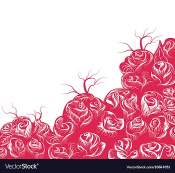 Rose scene vector image