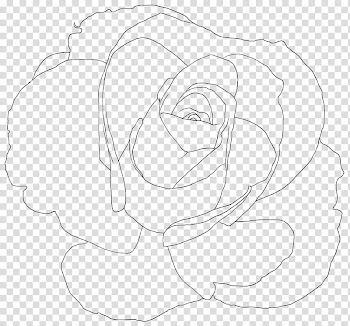 Rose Screentone , rose line sketch transparent background PNG clipart