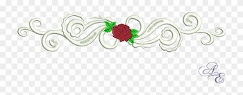 Rose Scroll Border - Center Border Design